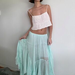 Free People FP One Clover Skirt strapless dress Opal blue nwot New. XS & small